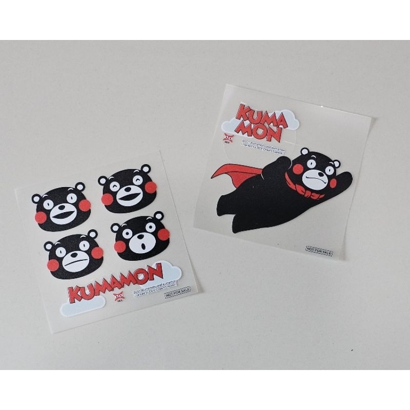 คุมะมง Kumamon Sticker สติ๊กเกอร์ใส ของใหม่ ของแท้ ทั้งหมด 2 แบบ ...