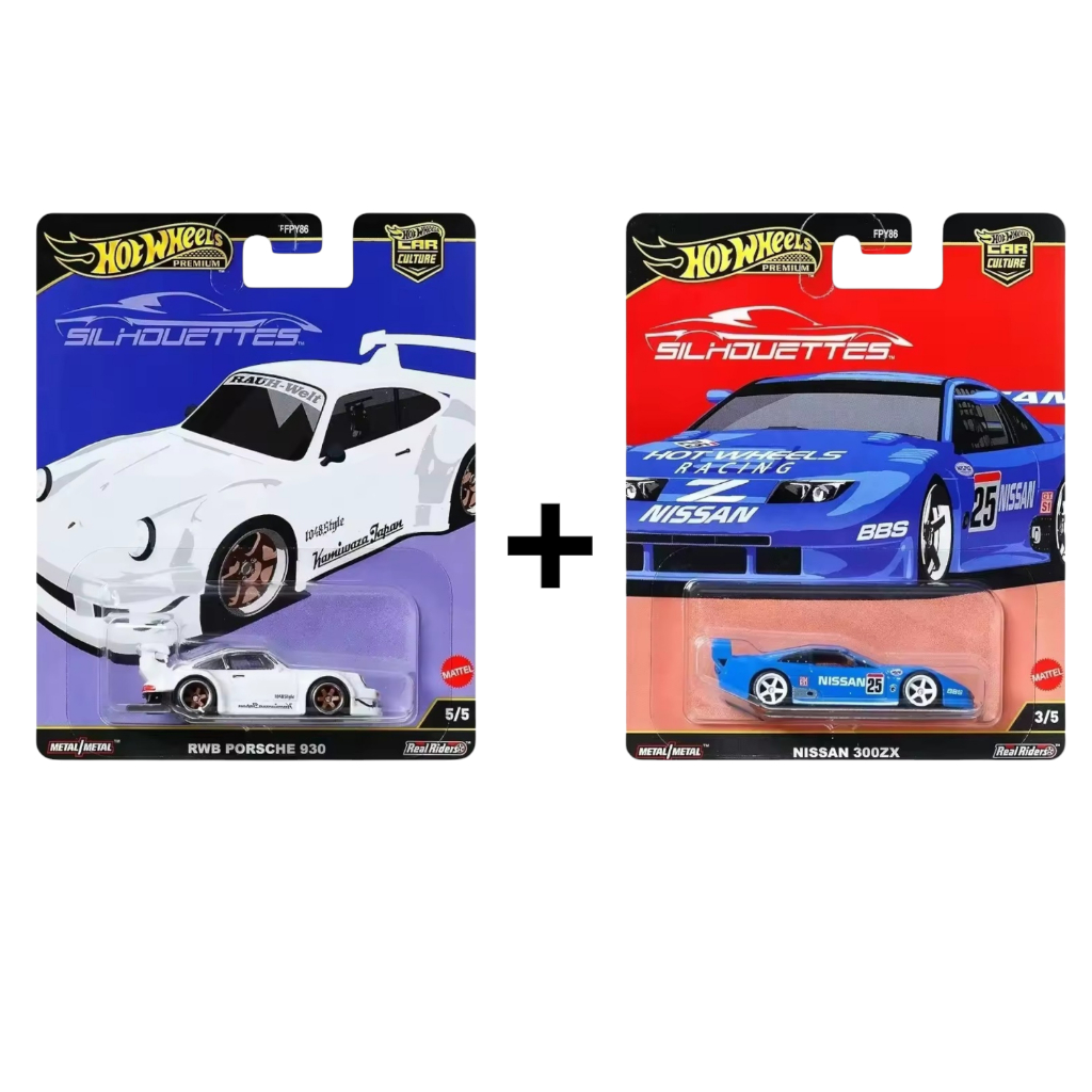 Hot Wheels Premium - คู่ RWB PORSCHE 930 + MAZDA RX-7 , NISSAN
