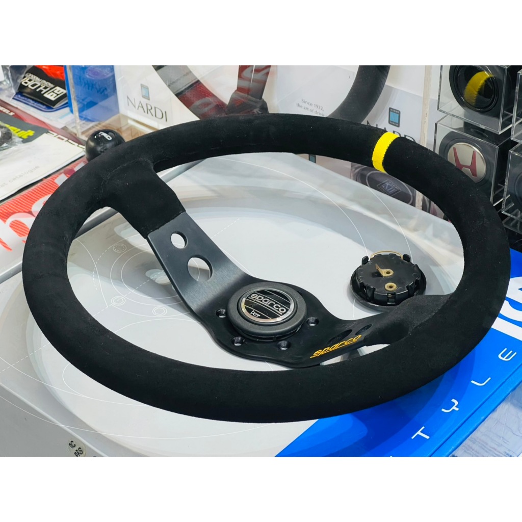 Sparco Streeing Wheel R215 FLAT พวงแท้มือสอง แตรแท้ ตรงรุ่น ดีไซน์ 2 ...