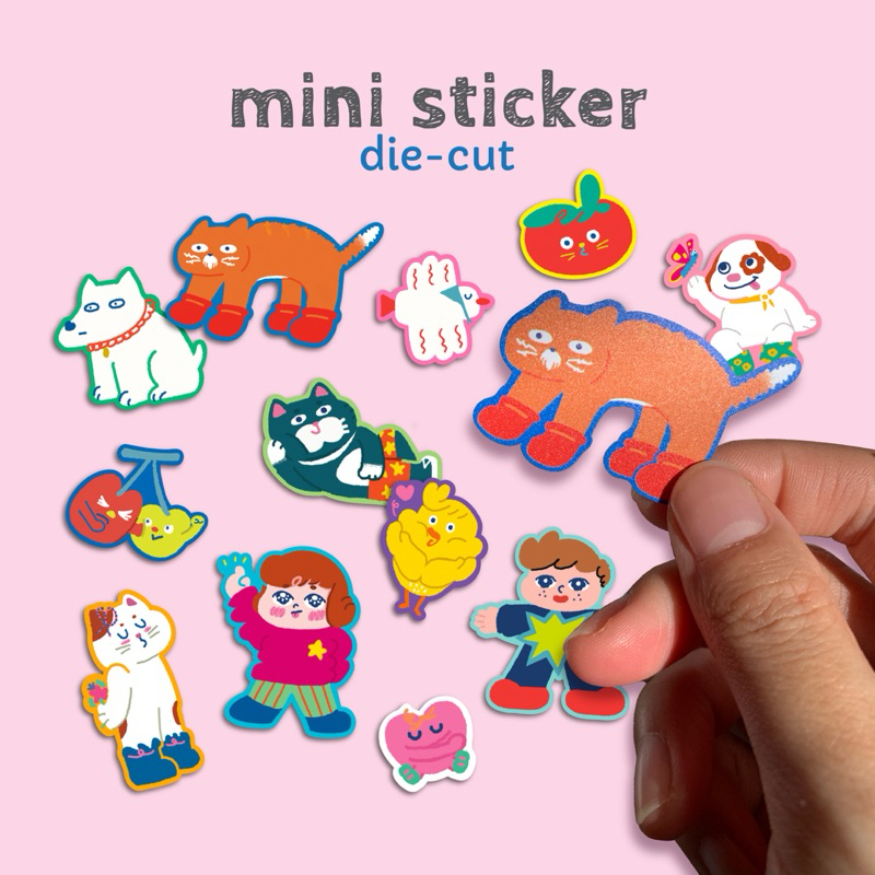 Mini Sticker set มินิสติ๊กเกอร์ สติ๊กเกอร์ PVC สีสดใส | Shopee Thailand