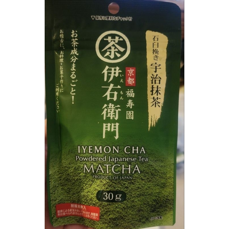 bbf 3/2026 ชาเขียว ผงมัทฉะ Matcha Powder Iyemon from Fukujuen 30g ...