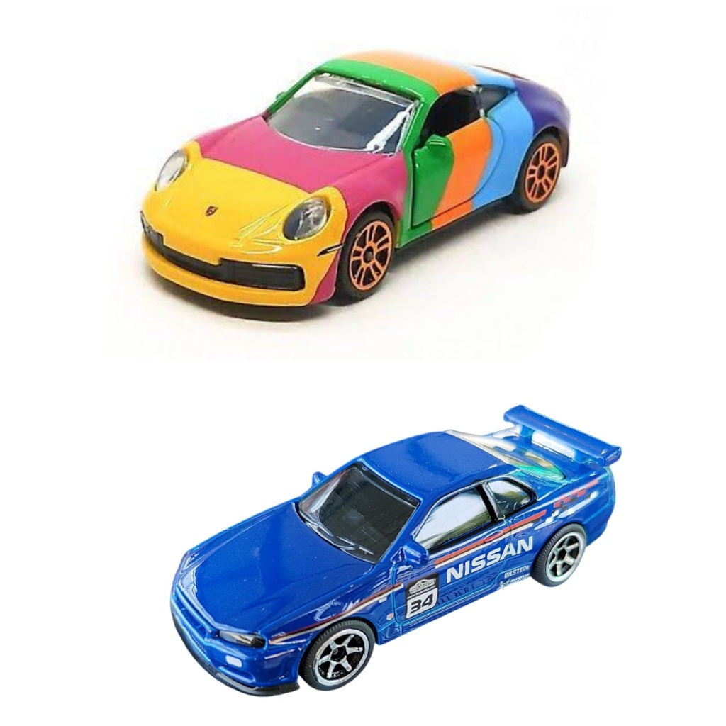 Figurine Majorette Porsche 911 Carrera S - Édition Rainbow 1/64 - Neuf
