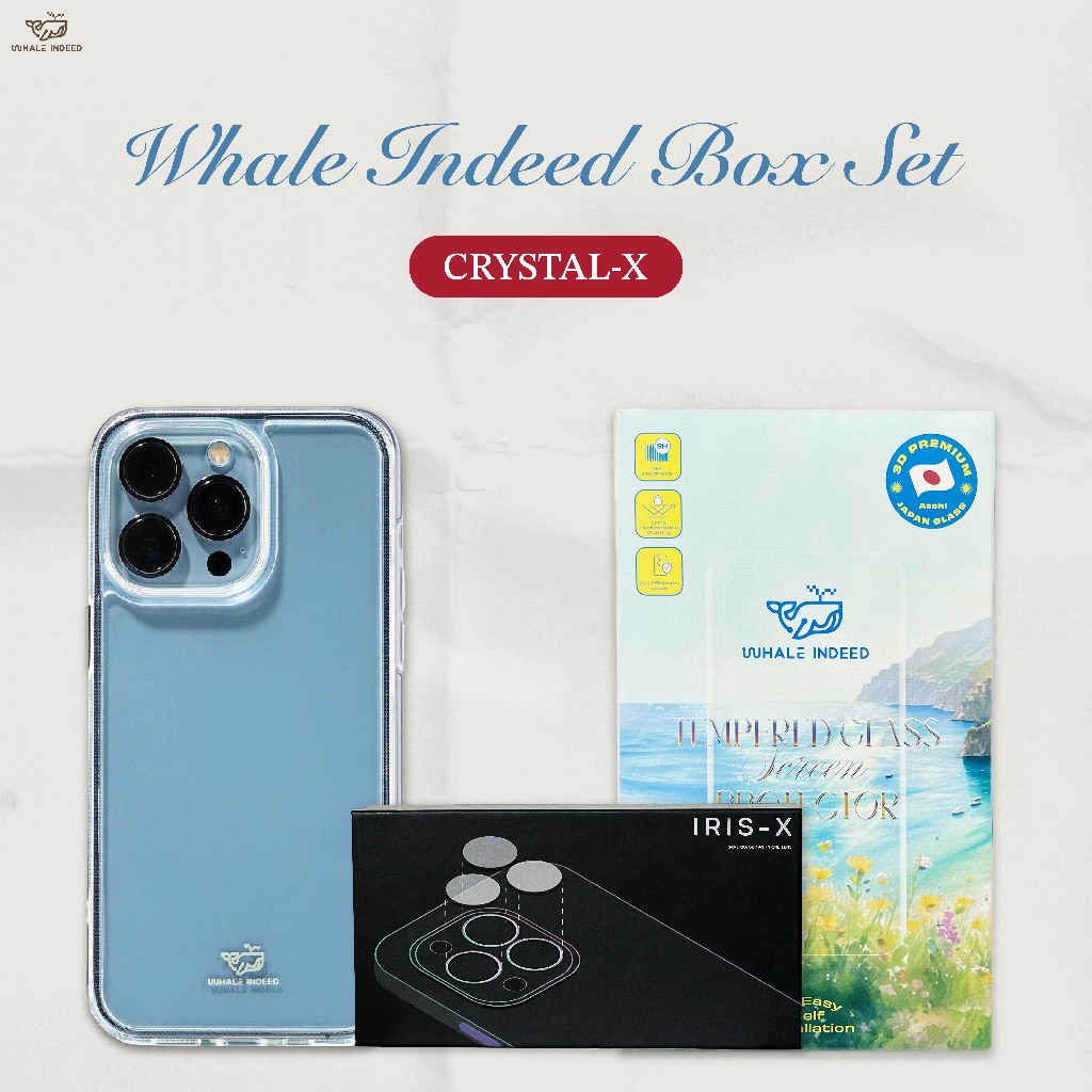 Whale Indeed Crystal-X Box Set - ฟิล์มกระจกใส เคส กันเลนส์ (แถมชุด ...