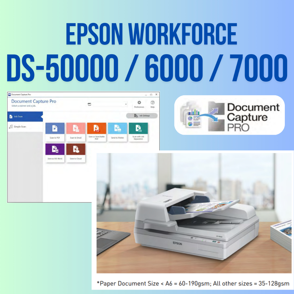 เครื่อง Scanner A3 คุณภาพสูง A3 Epson WorkForce DS-50000 / DS-60000 ...