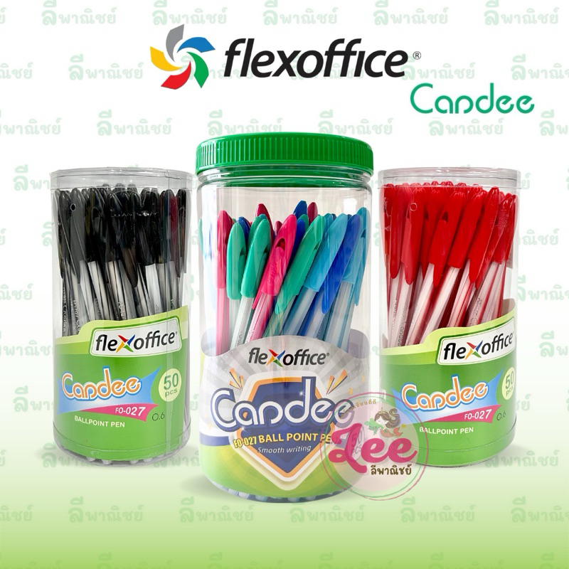 ปากกา Flexoffice Candee (50ด้าม) ปากกาลูกลื่น 0.6 มม. FO-027 | Shopee ...
