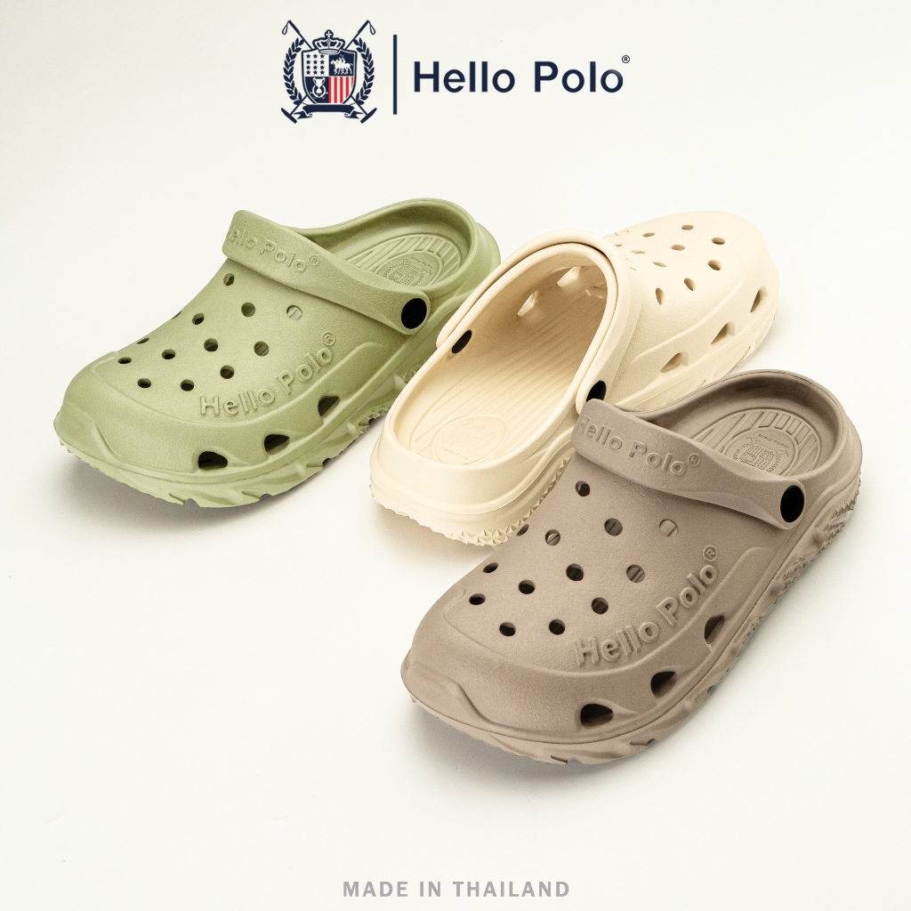 Hello Polo รองเท้าแตะผู้หญิง แบบรัดส้น น้ำหนักเบา ระบายอากาศดี รุ่น ...