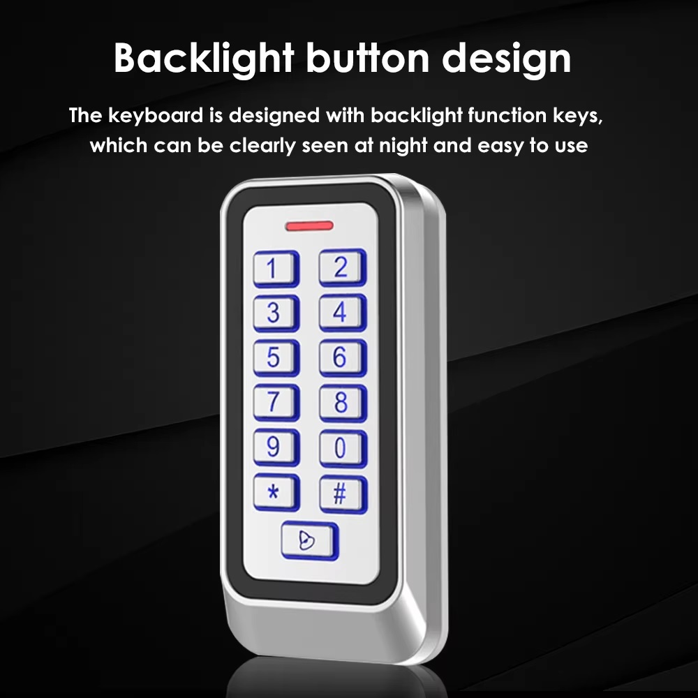 IP67 Waterproof Backlight RFID Metal Door Access Control Reader Keypad ...