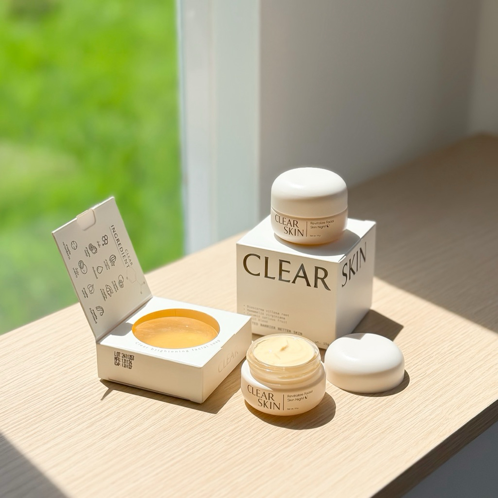 CLEAR SKIN เคลียร์สกิน REVITALIZE FACIAL SKIN NIGHT Kamon ลดอาการอักเสบ ...