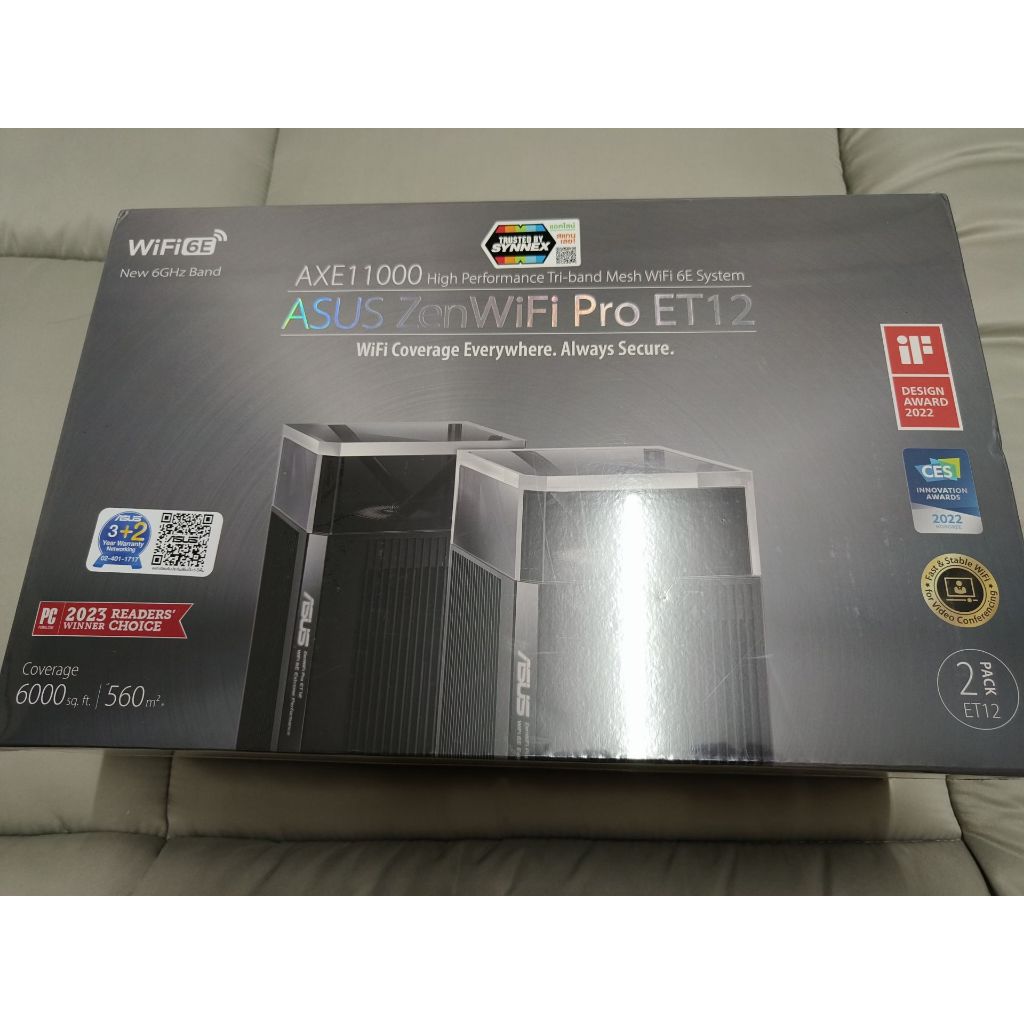 ASUS ZenWiFi Pro ET12 AXE11000 Tri Band WiFi6E (2PK) ในกล่องมีMesh ...