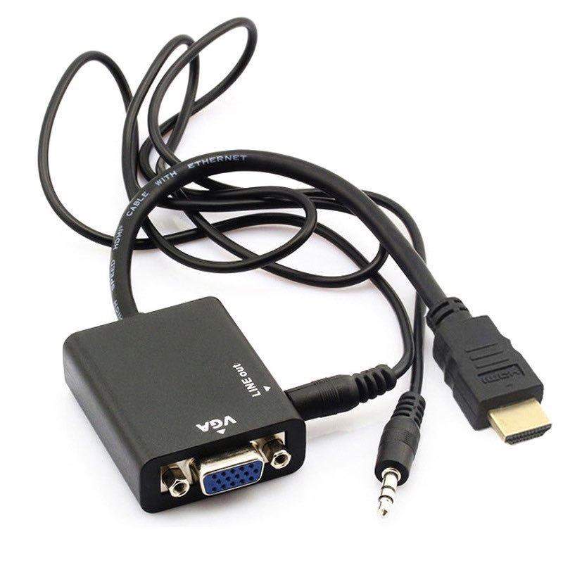 สายแปลงจาก HDMI ออก VGA+audio, HDMI to VGA + audio Converter Adapter ...