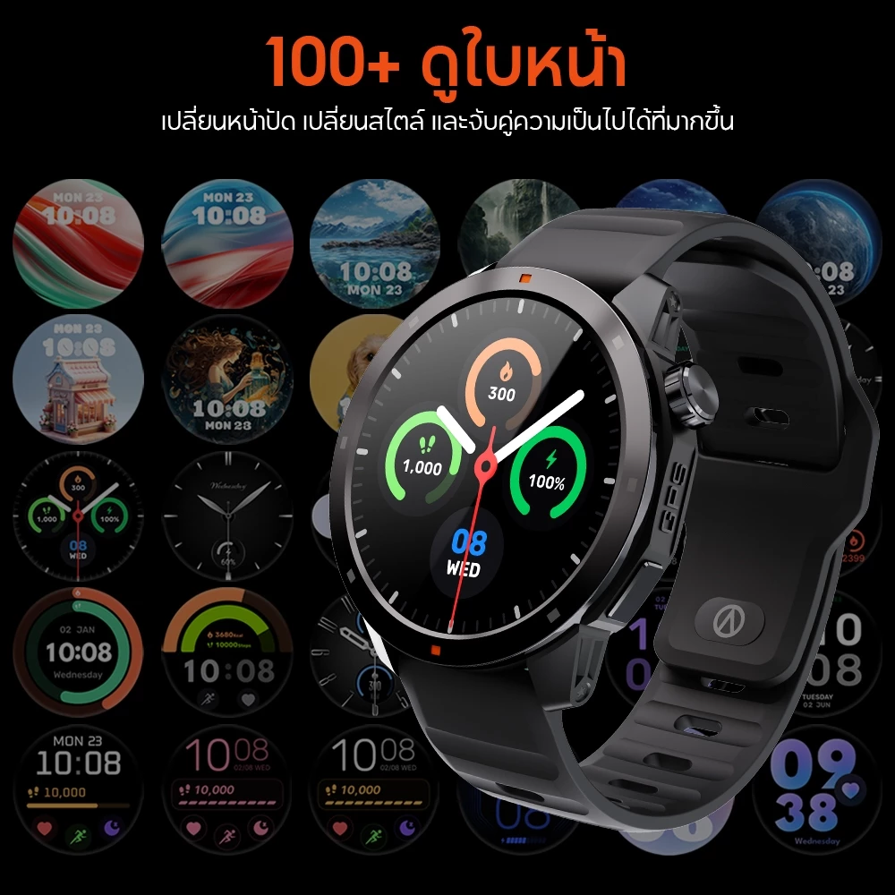 Aolon Navi R3 GPS สมาร์ทวอทช์ 1.43 นิ้ว นาฬิกาวิ่ง Amoled นาฬิกา โทรผ่านบลูทูธ 370mAh 7-10 วัน IP68 กันน้ํา ภาษาไทย https://wayoza.com