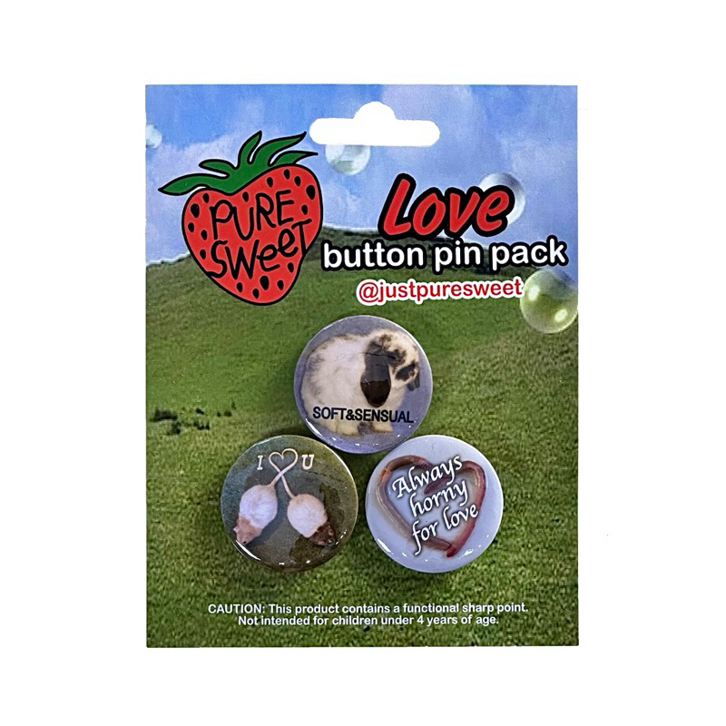 Pure Sweet เข็มกลัด Love Button Pin Pack | Shopee Thailand