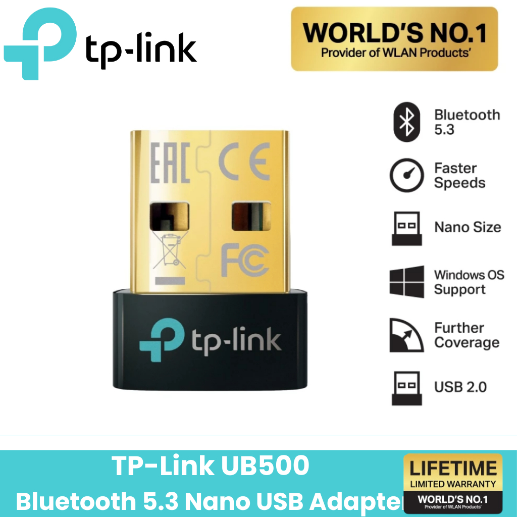 TP-Link UB500 Bluetooth 5.3 Nano USB Adapter ยูเอสบีอแดปเตอร์ บลูทูธ 5. ...