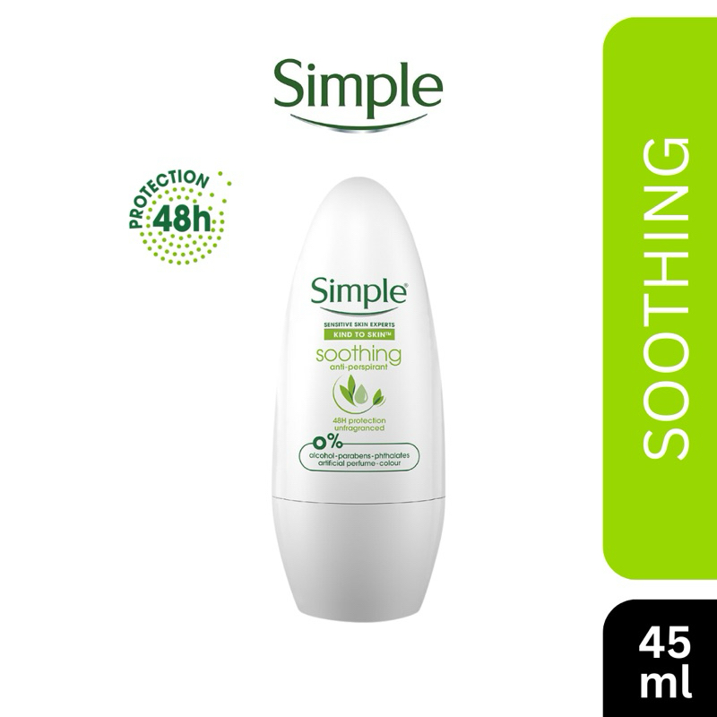 [ของแท้ ส่งเร็ว🔥] โรลออน Simple Roll on Soothing 45ml ผิวแพ้ง่ายใช้ได้ ...