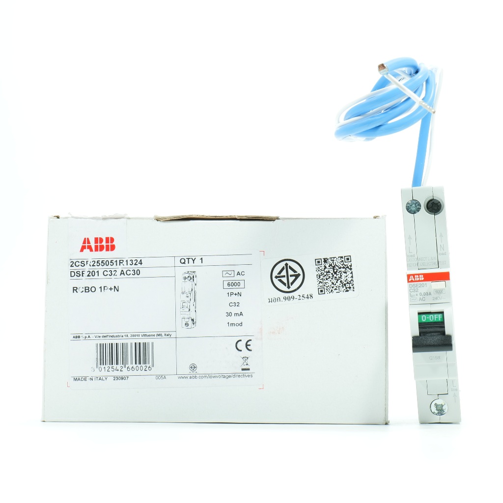 ABB RCBO 2CSR255051R1324 เบรกเกอร์กันดูด ABB RCBO อุปกรณ์ป้องกันไฟรั่ว ...