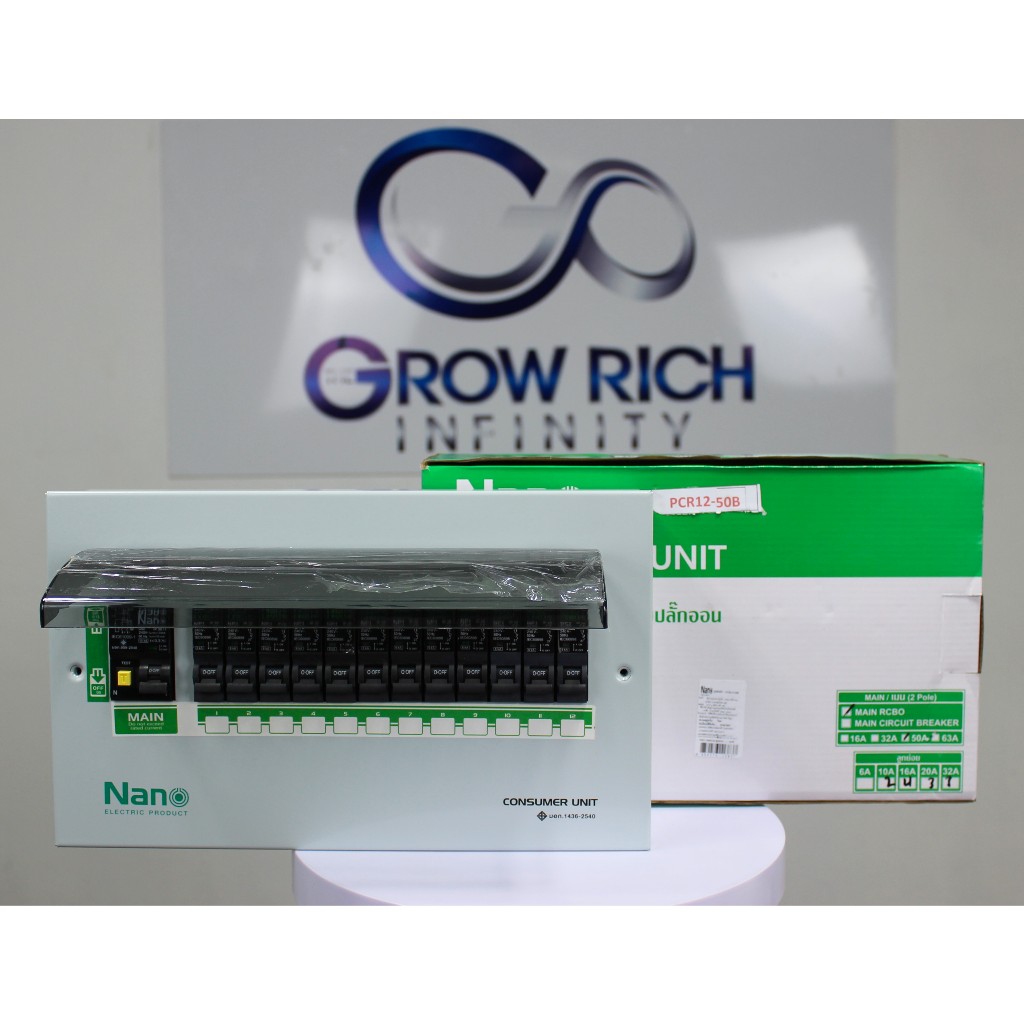 NANO PLUG ON TYPE ตู้คอนซูมเมอร์ยูนิต 12ช่อง MCB/RCBO | Shopee Thailand