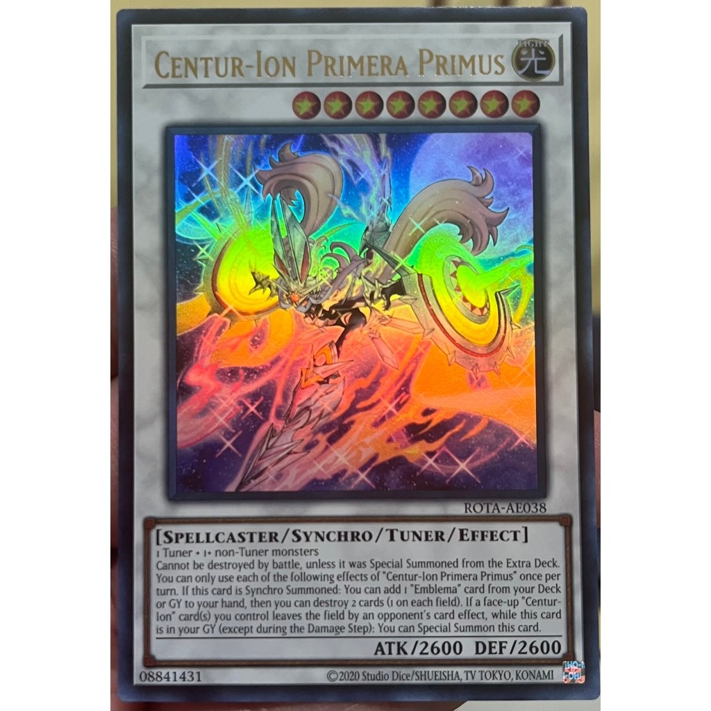 Yugioh Asia-Eng [ROTA-AE038] Centur-Ion Primera Primus (Ultra Rare ...