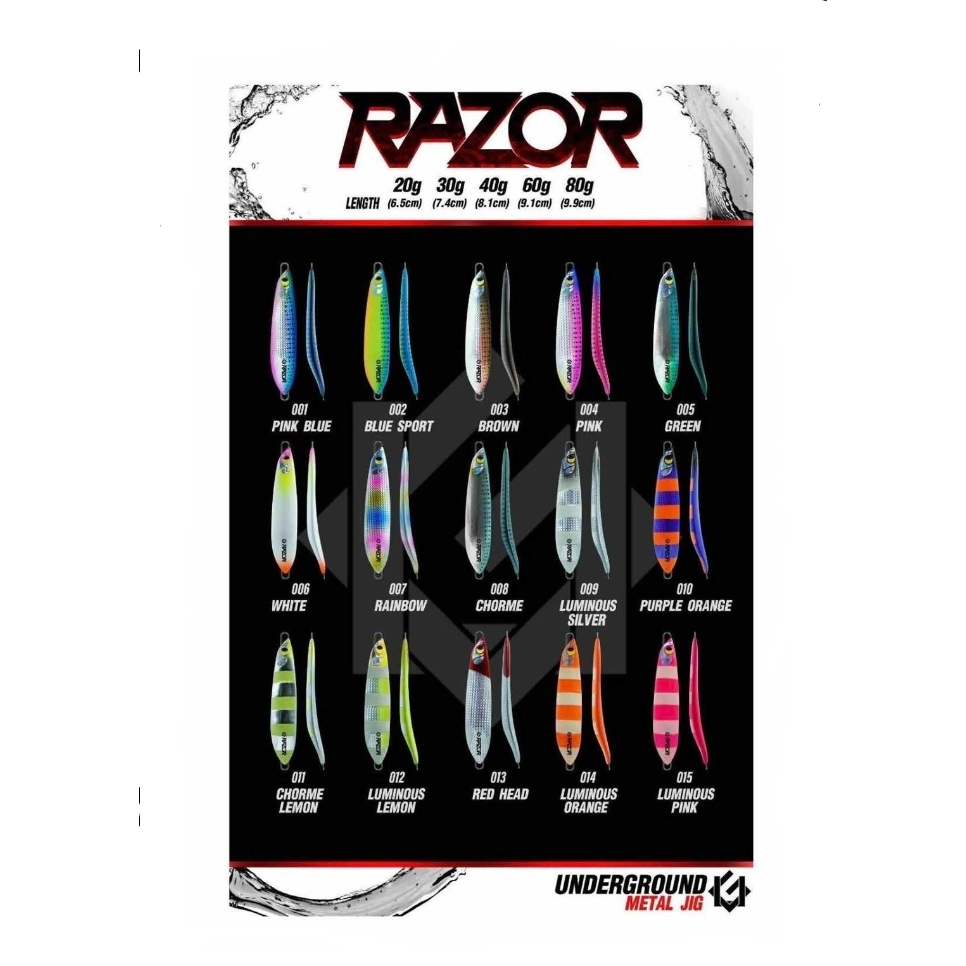 เหยื่อจิ๊ก UNDERGROUND รุ่น RAZOR | Shopee Thailand