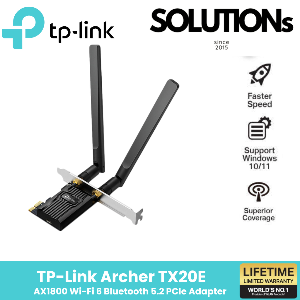 TP-Link Archer TX55E AX3000 WiFi 6 & Bluetooth 5.2 PCIe Wireless Adapter (PCI-E Wi-Fi Card For Desktop PC) Archer TX55E Local Manufacturer Warranty - Foto 8