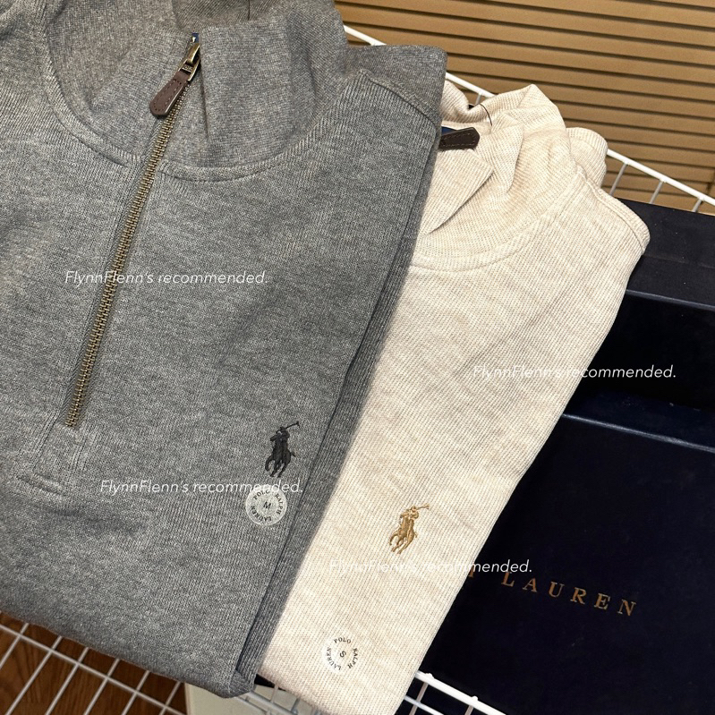 PREORDER Ralph Lauren Estate rib Quarter zip Pullover Unisex 100 Shopee Thailand