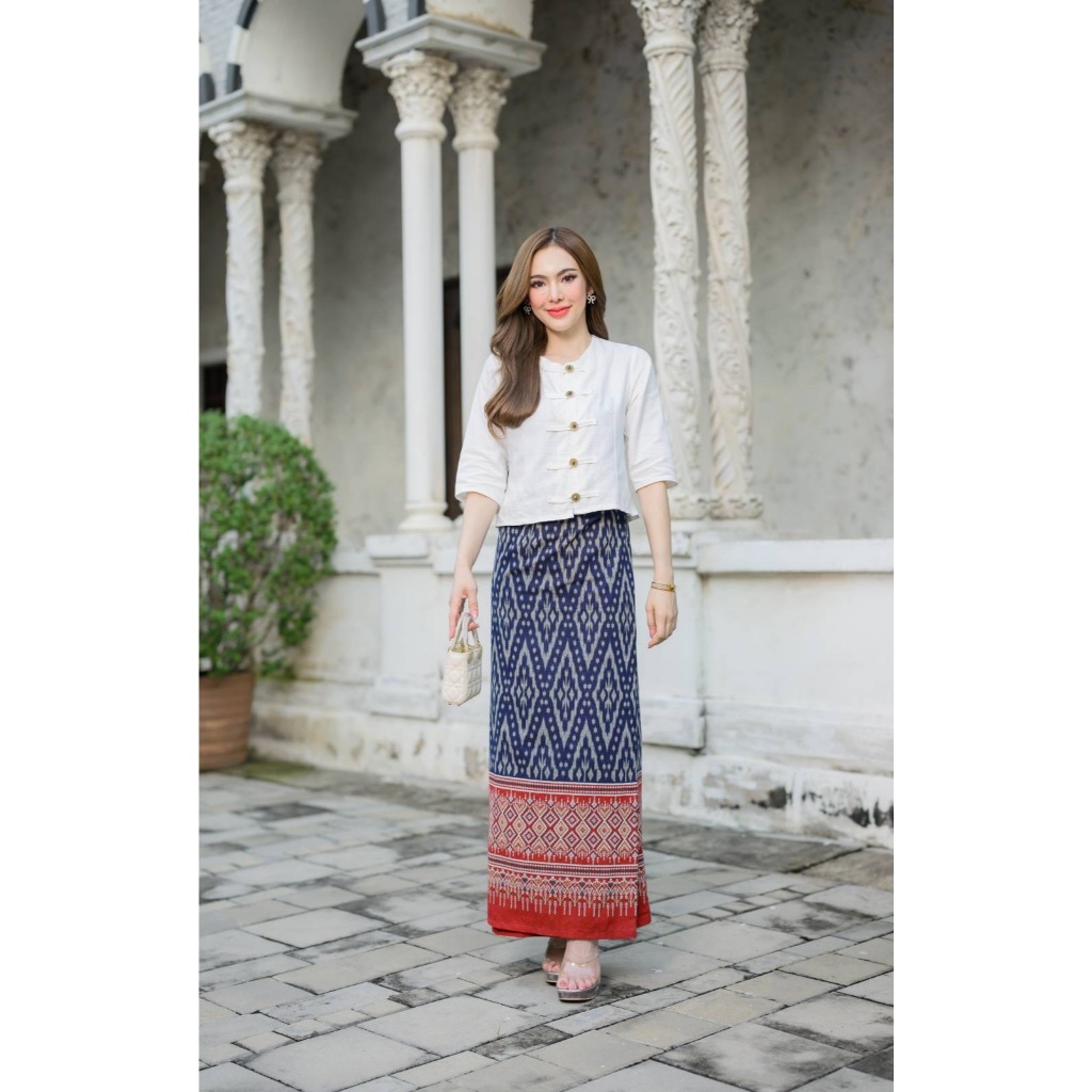 LANNA ผ้าถุงสำเร็จผ้าฝ้ายพิมพ์ลายไทยเชียงใหม่ ใส่สบาย ไม่ต้องเย็บ ผูกง่าย มุมมองที่ 4
