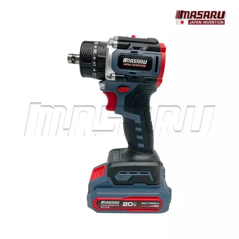 MASARU รุ่น SCDI-140 แรงบิด 60 N.m สว่านไขควงกระแทก 20V 3 ระบบ มอเตอร์ Brushless ดอกสว่าน อุปกรณ์ครบกล่อง สว่านไร้สาย