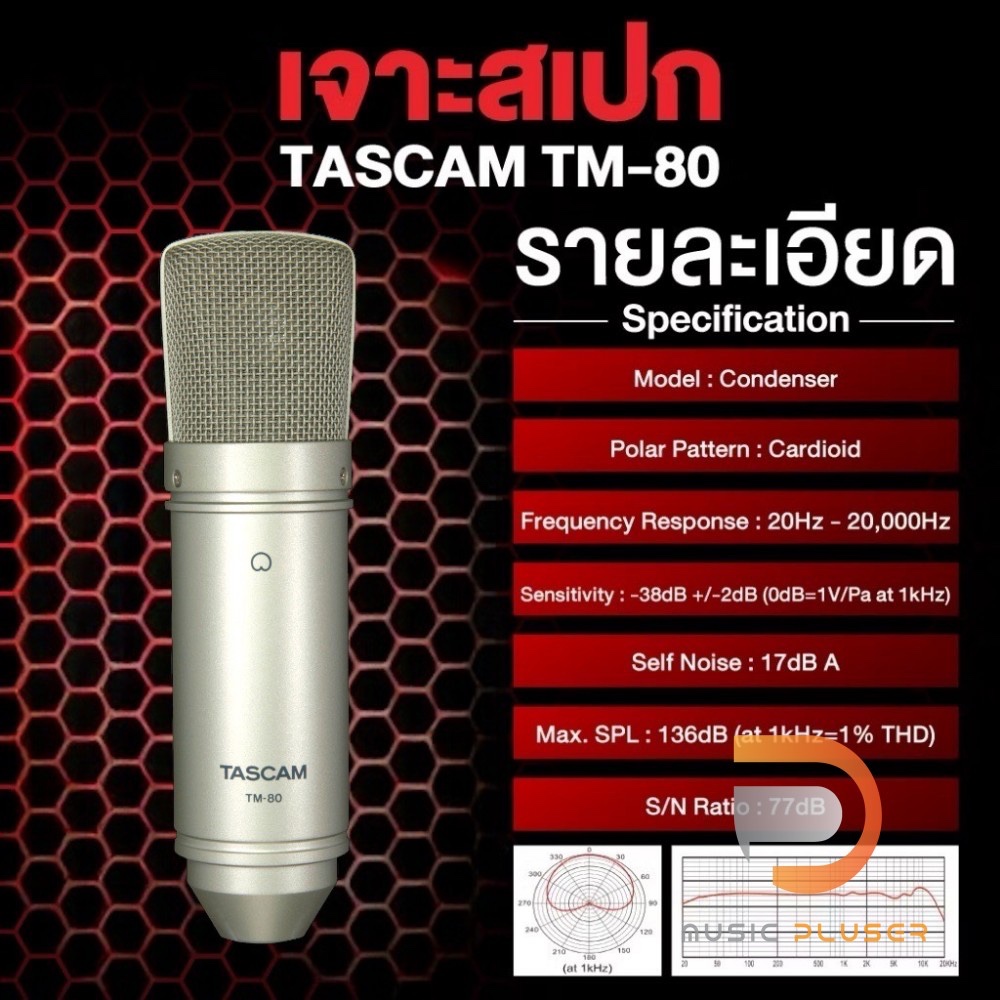 Tascam TM-80 ไมโครโฟน #condenser #ราคาเบาๆ แต่คุณภาพระดับ Studio รับ ...