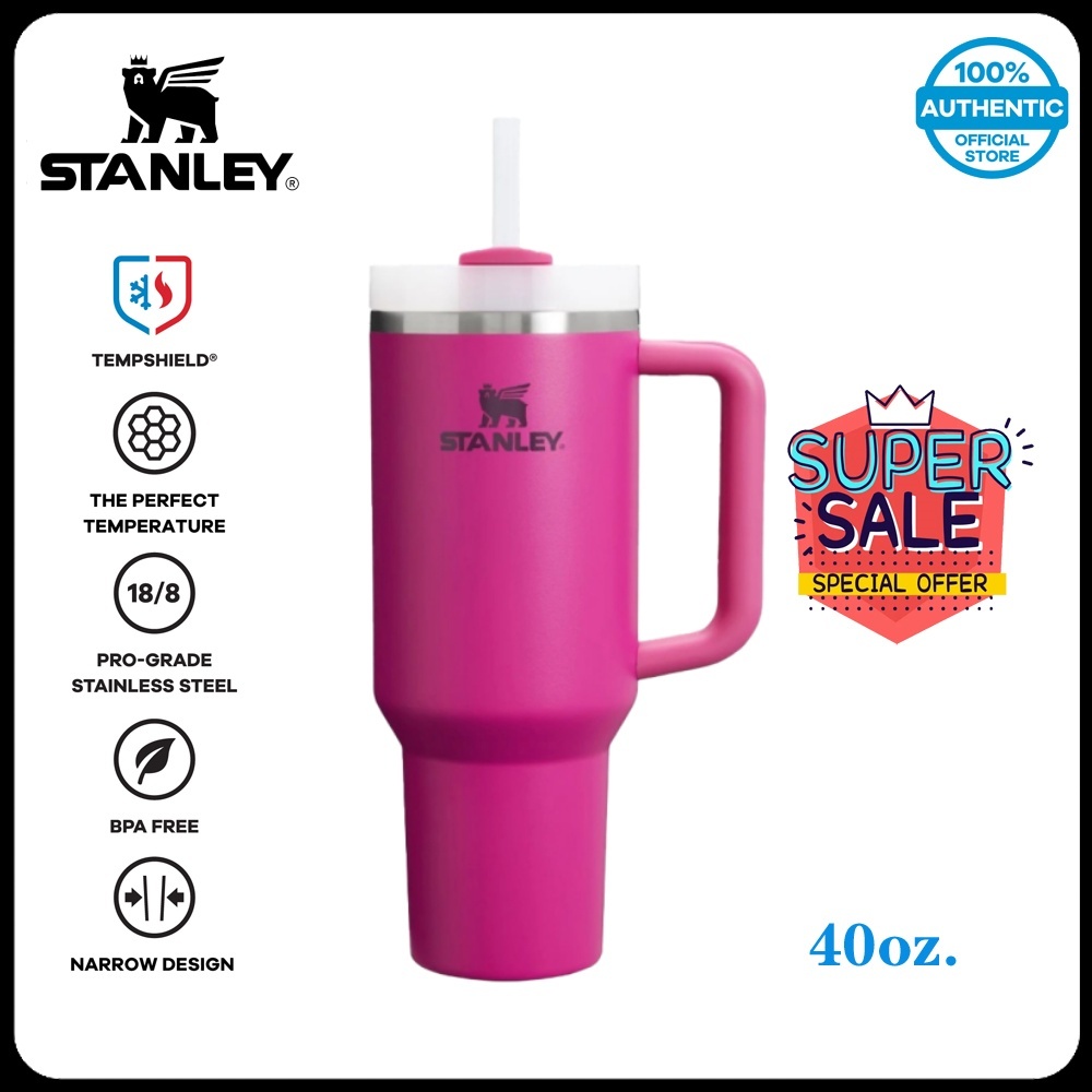 Gourde Stanley X Love Shack Fancy Quencher 40oz - Rose Ribbon Rosa - Fleurie