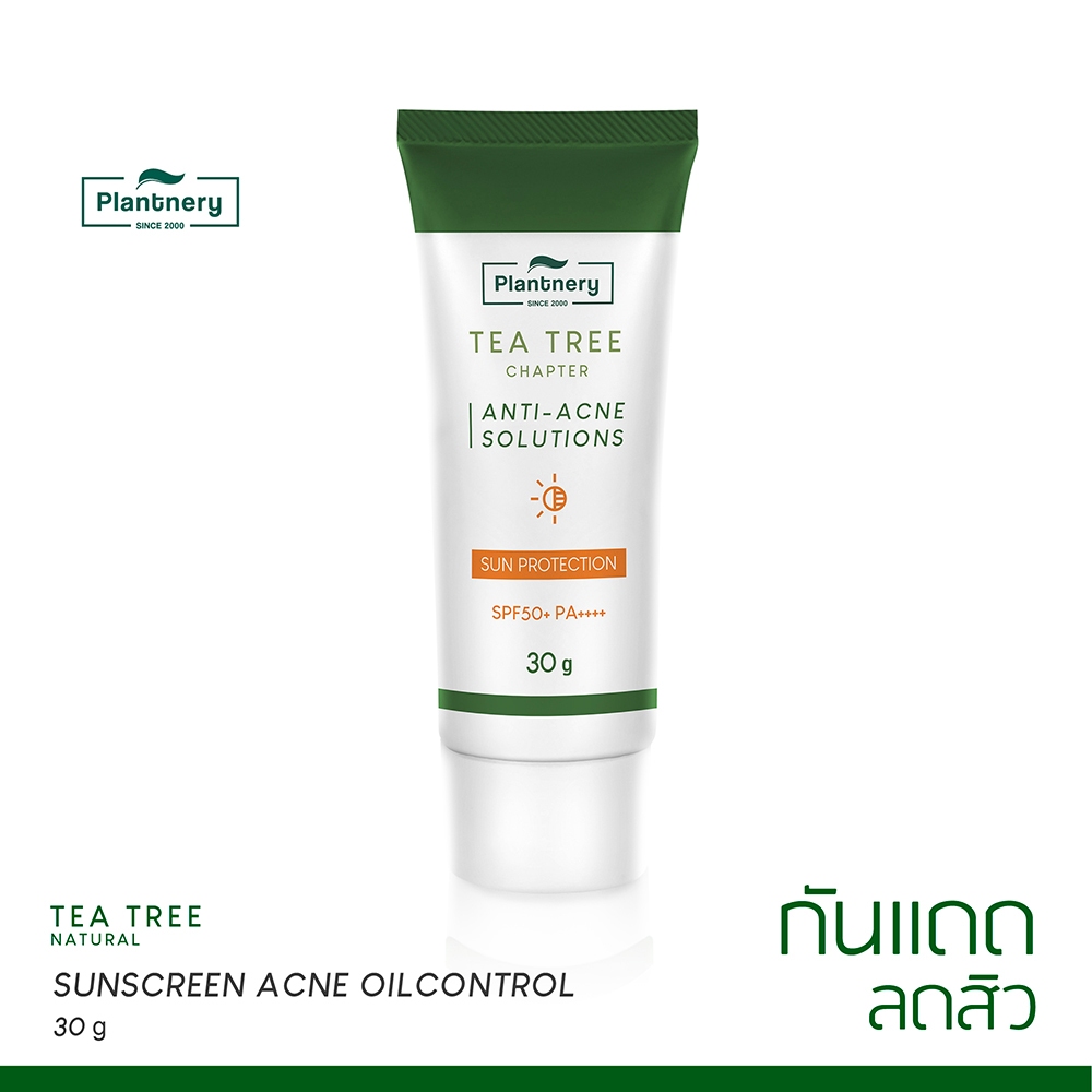 Plantnery Tea Tree Sunscreen Acne Oil Control SPF 50+ PA++++ 30 g แพลนท ...