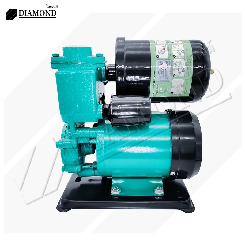 Diamond ปั๊มน้ำออโต้ ปั๊มน้ำอัตโนมัติ 750W ปั๊มน้ำบ้าน แถมฟรี! ฟุตวาล์ว กะโหลกดูดน้ำ ข้อต่อท่อ