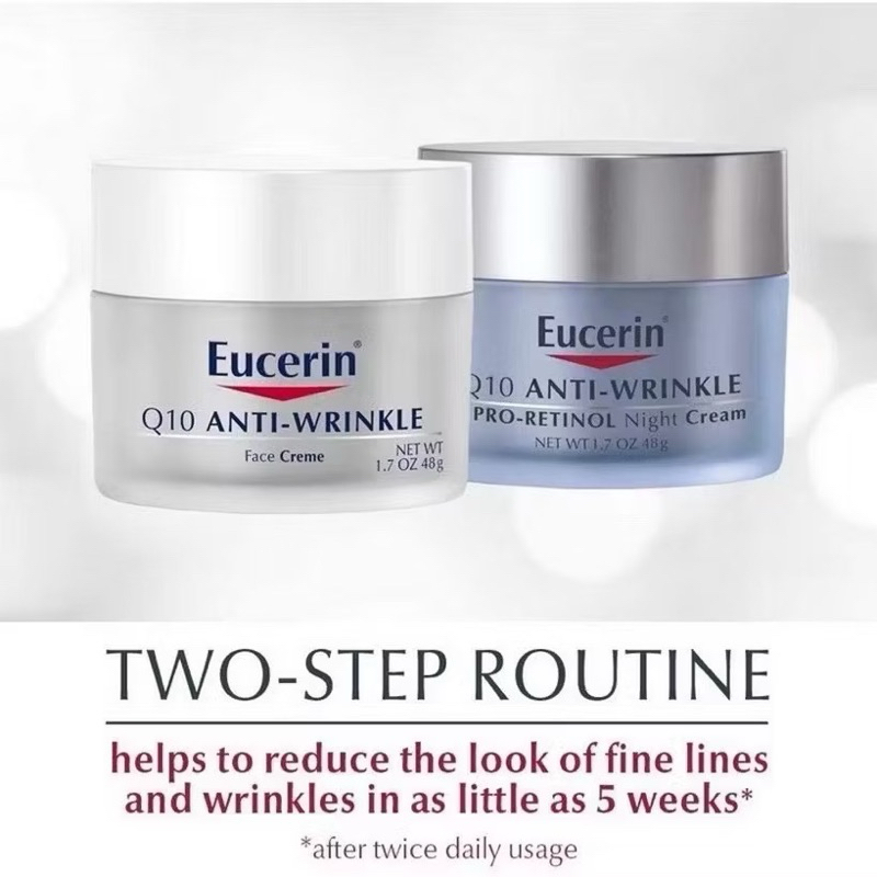 พร้อมส่งEucerin Q10 Anti-Wrinkle Face Creme / Pro-Retinol Night Cream ...