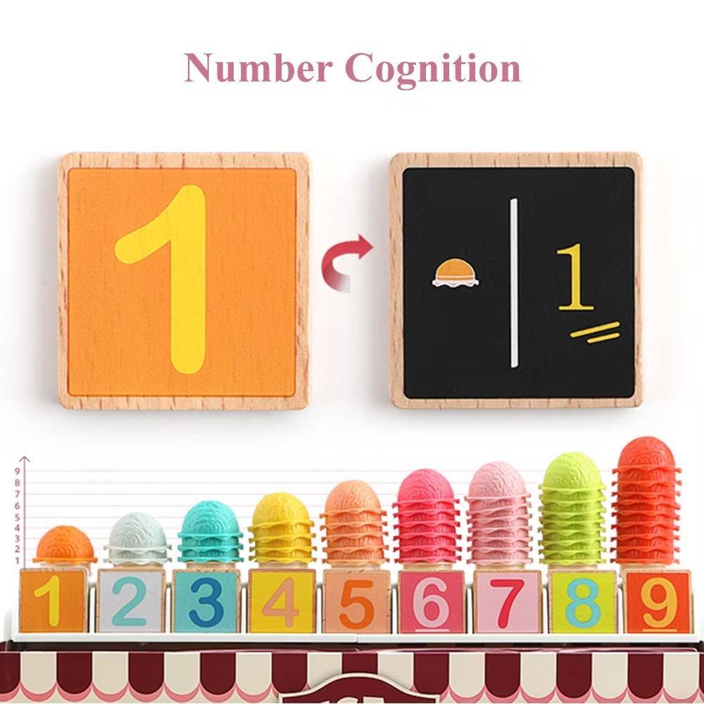 Colorful Number Cognitive Ice Cream Learning Box | Shopee Thailand