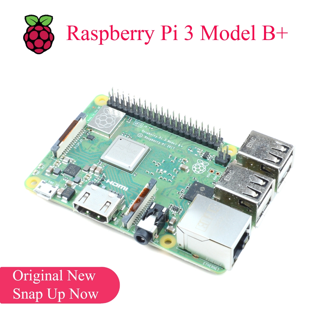 บอร์ดพัฒนา Raspberry Pi 3B+ ดั้งเดิม RAM 1G Broadcom 4 Core CPU สำหรับ ...
