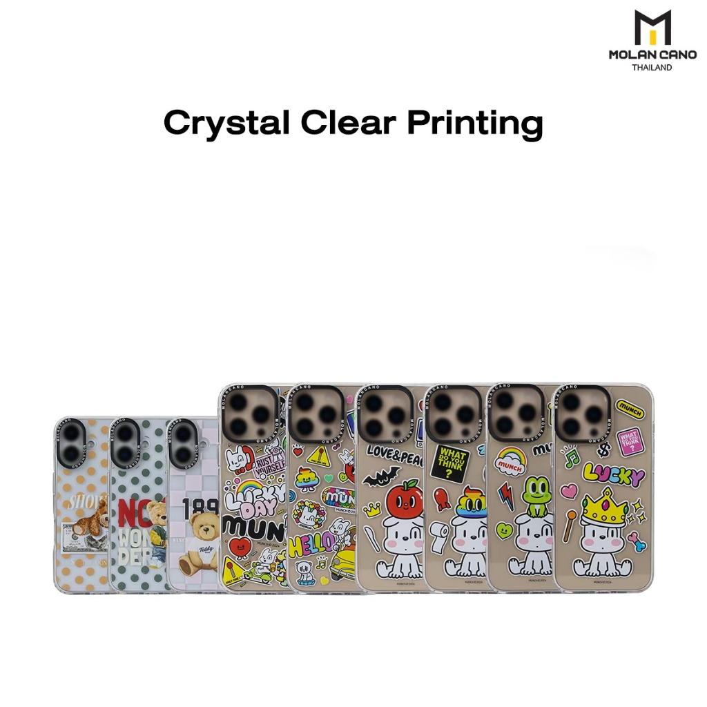 MOLAN CANO Crystal Clear Printing Case foriPhone 16/16+/16P/16PM เคสใส ...