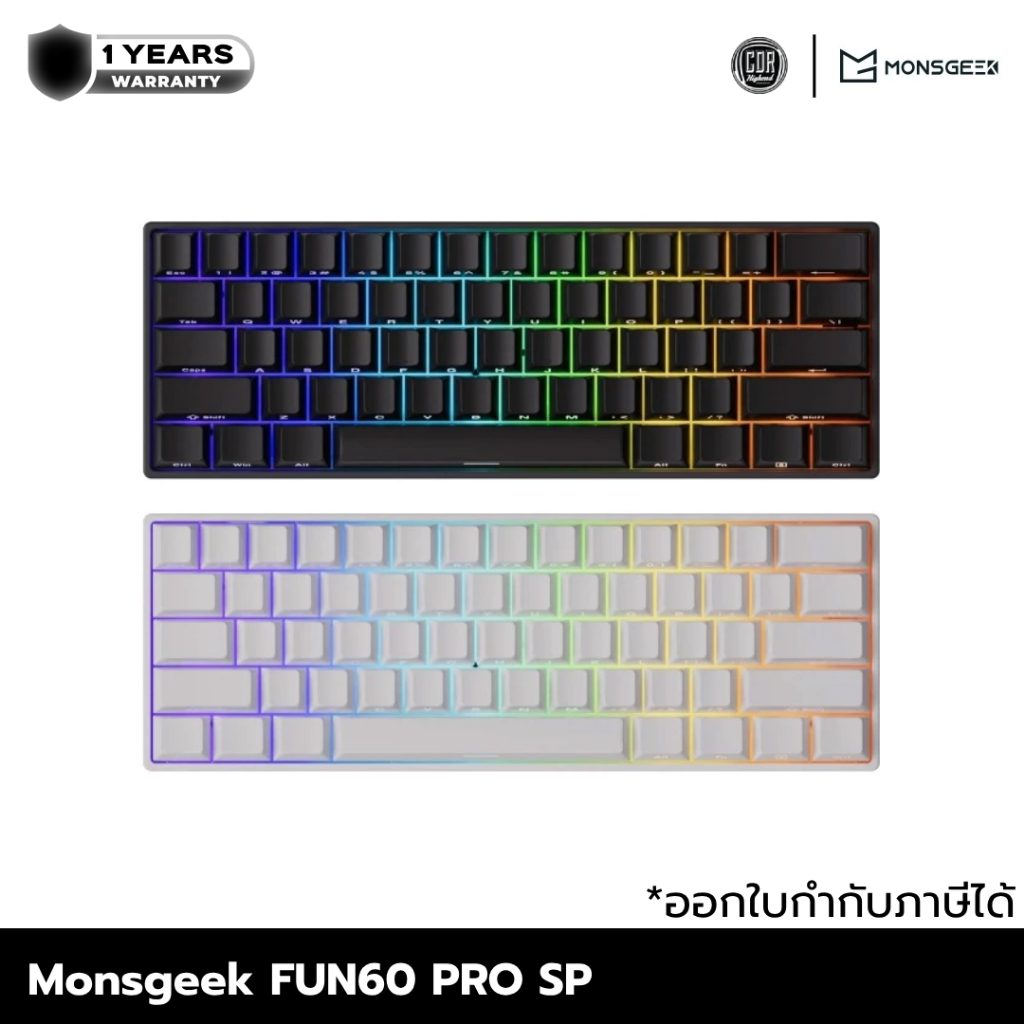 MONSGEEK FUN60 Side printed Hall Effect AKKO Glare Magnetic Switch ...