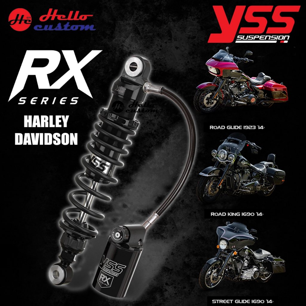 โช้คหลัง YSS RX-Series Harley Davidson พร้อมชุดอัพเกรด TOP CLASS ...