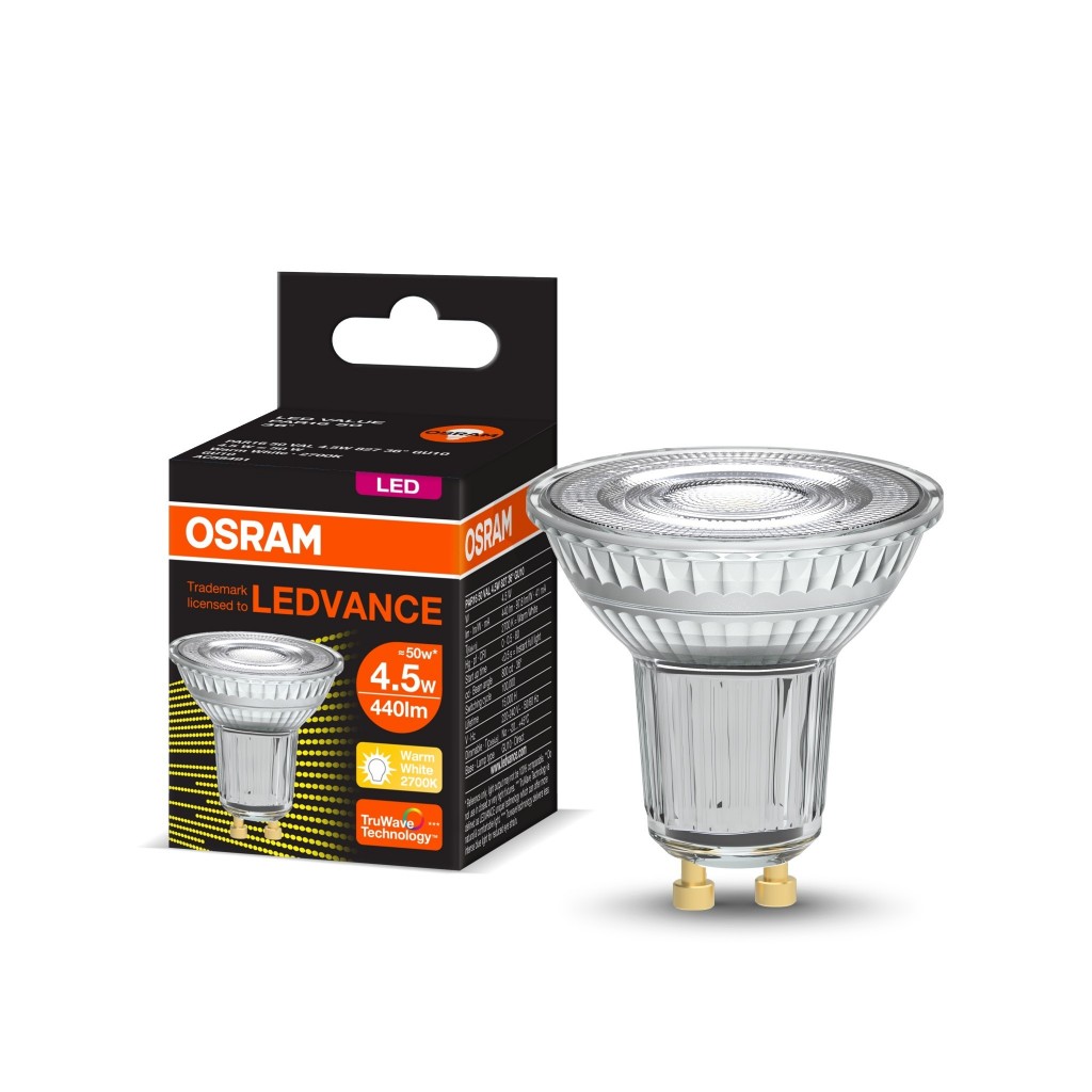 Osram หลอด LED ขั้วGU10 DIM รุ่น PERFORMANCE PAR16 50 GU10 5.5W 230V ออ ...