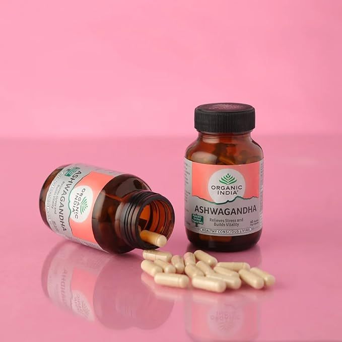 โสมอินเดีย ออร์แกนิค ORGANIC INDIA Ashwagandha Capsules - 60 แคปซูล ...