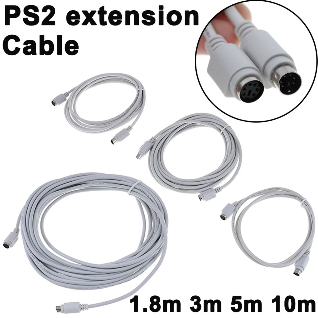 สายต่อยาว สำหรับ Keyboard หรือ Mouse แบบ PS2 (Mini Din 6-pin Male to ...