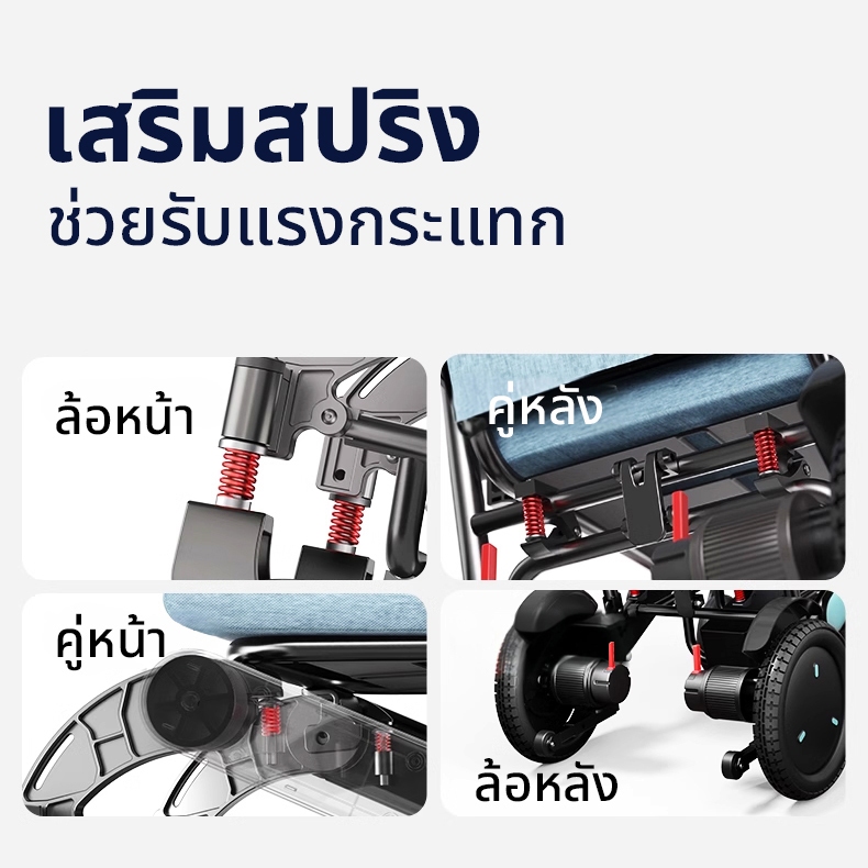 Synergy รุ่น INSPIRE L2 วีลแชร์ไฟฟ้าอลูมิเนียมอัลลอย พับได้ น้ำหนักเบา แบตลิเธียม