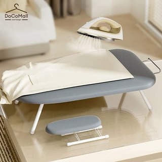 DoCoMall โต๊ะรีดผ้าแบบนั่ง ขายู ลายจุด สีเทา สำหรับรีดแขนเสื้อ(คละลาย)