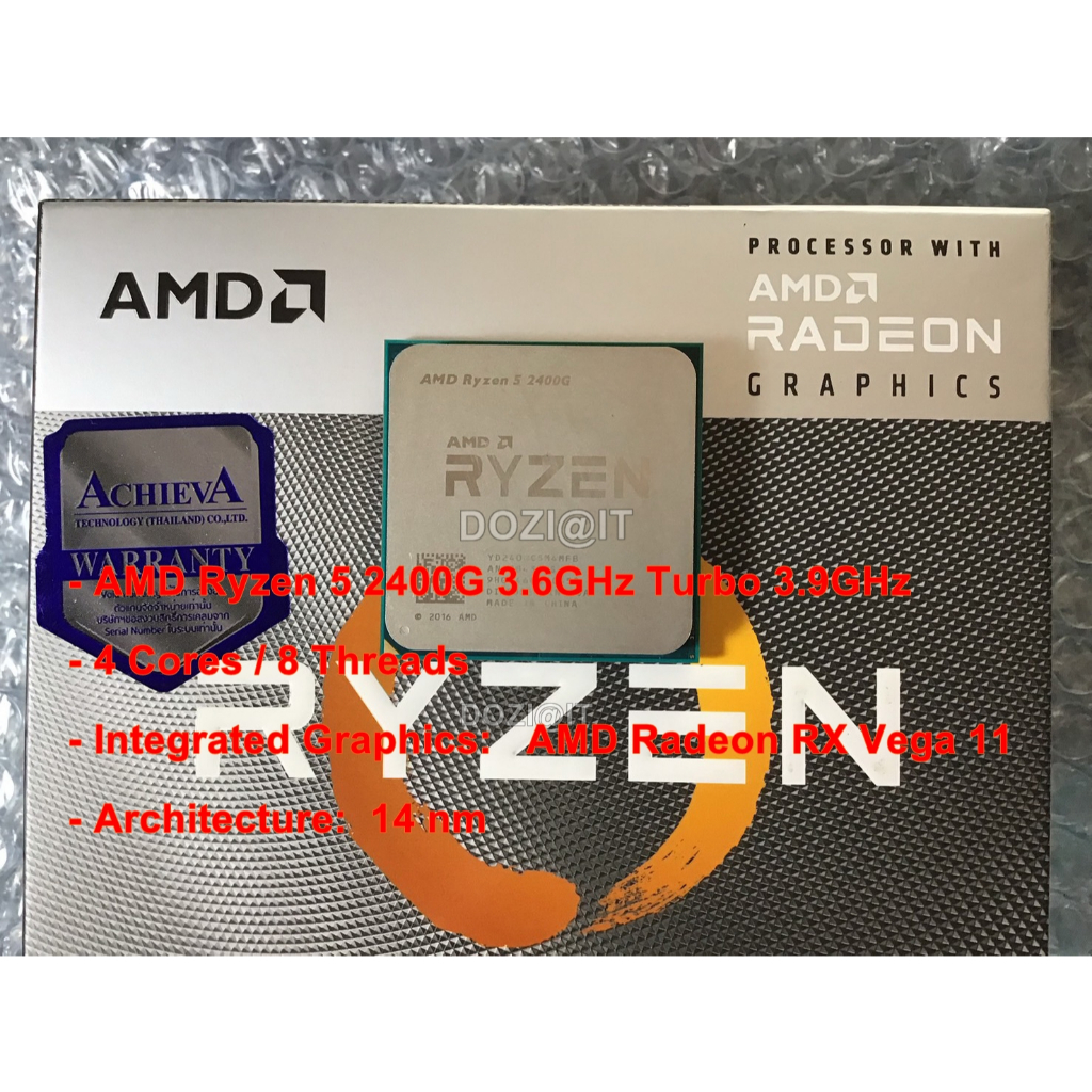 CPU มือสอง • AMD Ryzen 5 2400G+Heat Sink CPU AMD ซิงค์พัดลมซีพียู ...