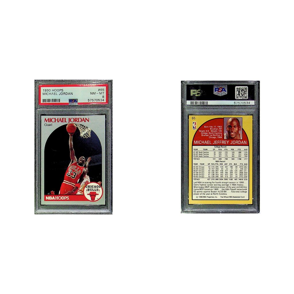 Michael Jordan PSA 8 #65 - 1990 Hoops | Shopee Thailand