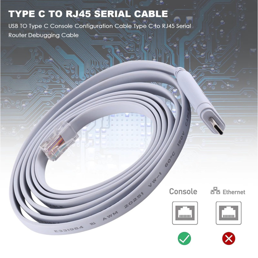 พร้อมส่ง สายเคเบิลคอนโซล USB เป็น Type C เป็น RJ45 | Shopee Thailand