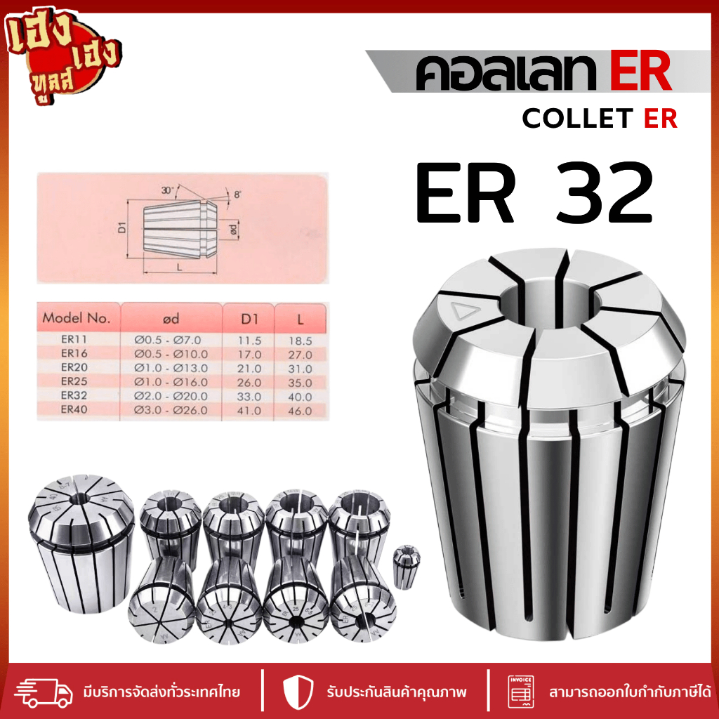 ลูกคอลเลท Collet ER32 | Shopee Thailand