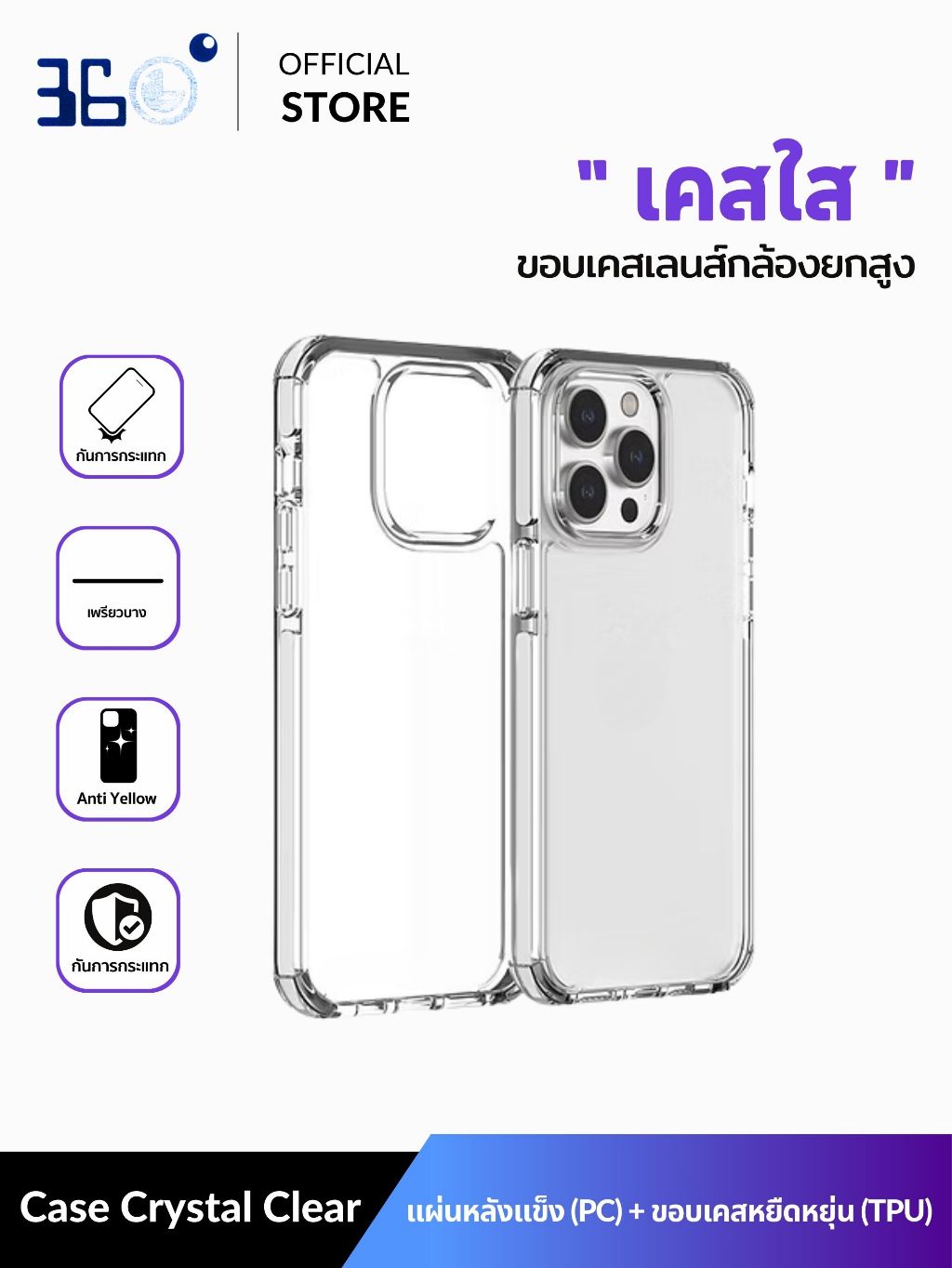 [🇰🇷งานเเกาหลี กันกระแทกใส] เคส iphone 13 Air 11 17ProMax 12 17Pro 16Promax 16 12Promax 17 15 14Pro - 2