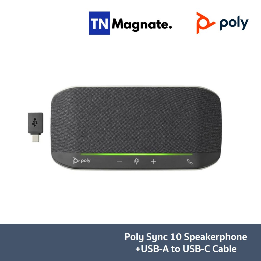 [สปีกเกอร์โฟน] Poly Sync 10 Speakerphone +USB-A to USB-C Cable | Shopee ...