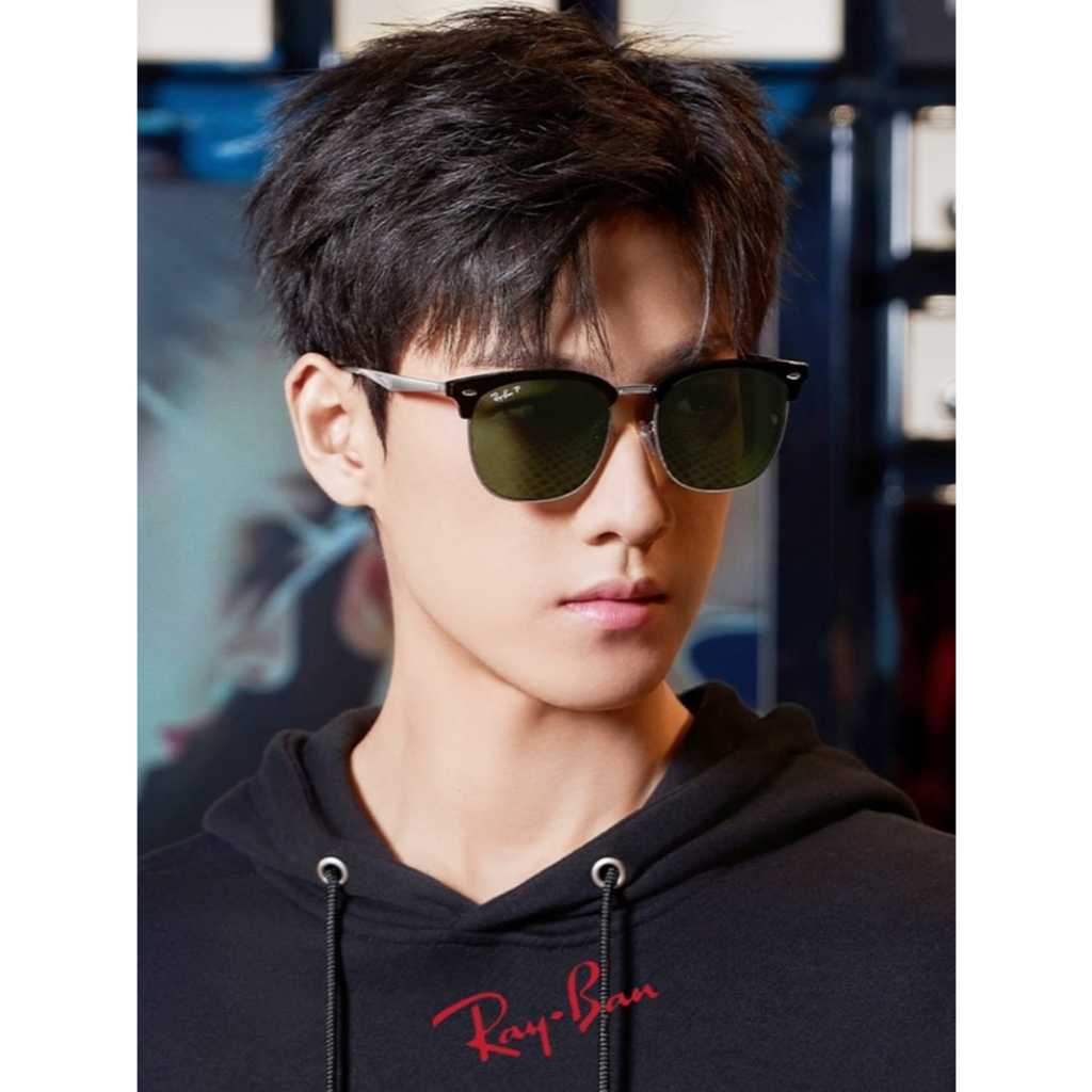 แว่นตากันแดด Ray-Ban รุ่น Clubmaster RB4418D 601/31 56 - ดำพื้นทอง ขนาด ...