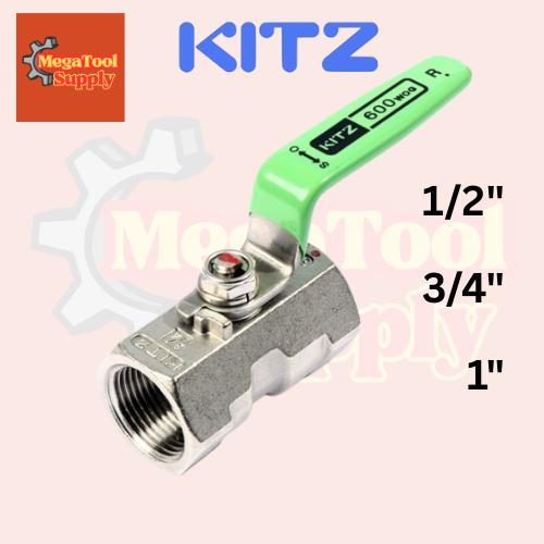 KITZ บอลวาล์วทองเหลืองก้านเขียว รุ่น UTKM 1/2