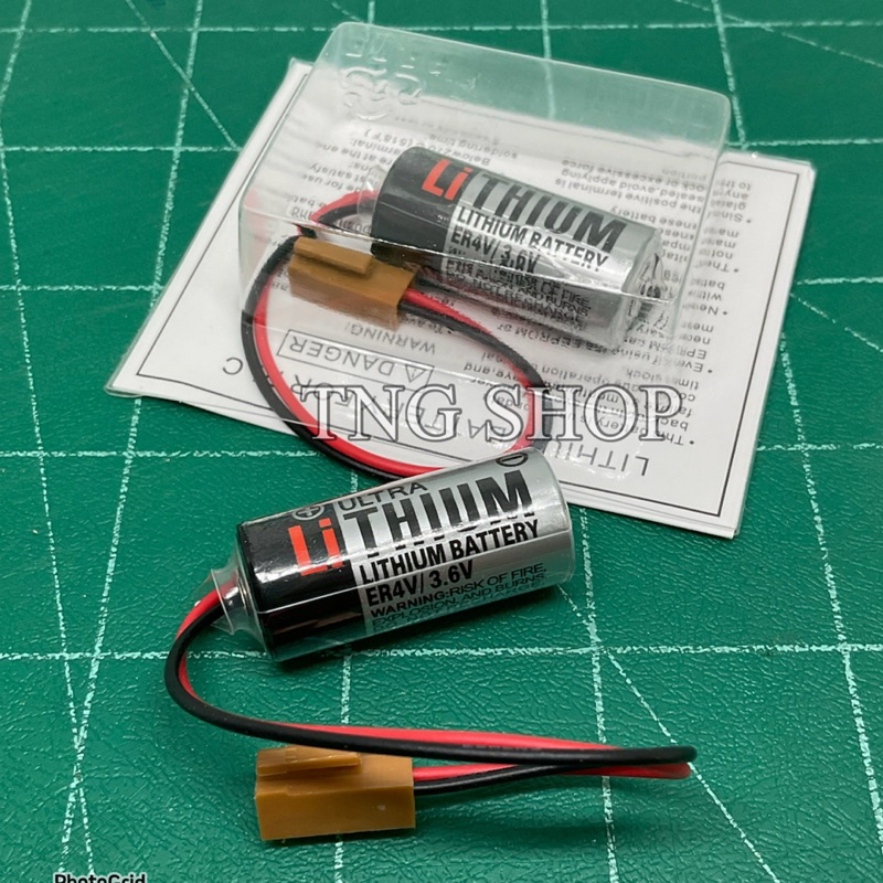 ER4V 3.6V TOSHIBA แบต แจ็คน้ำตาลยาว แบตเตอรี่ แท้ Battery Lithium ...